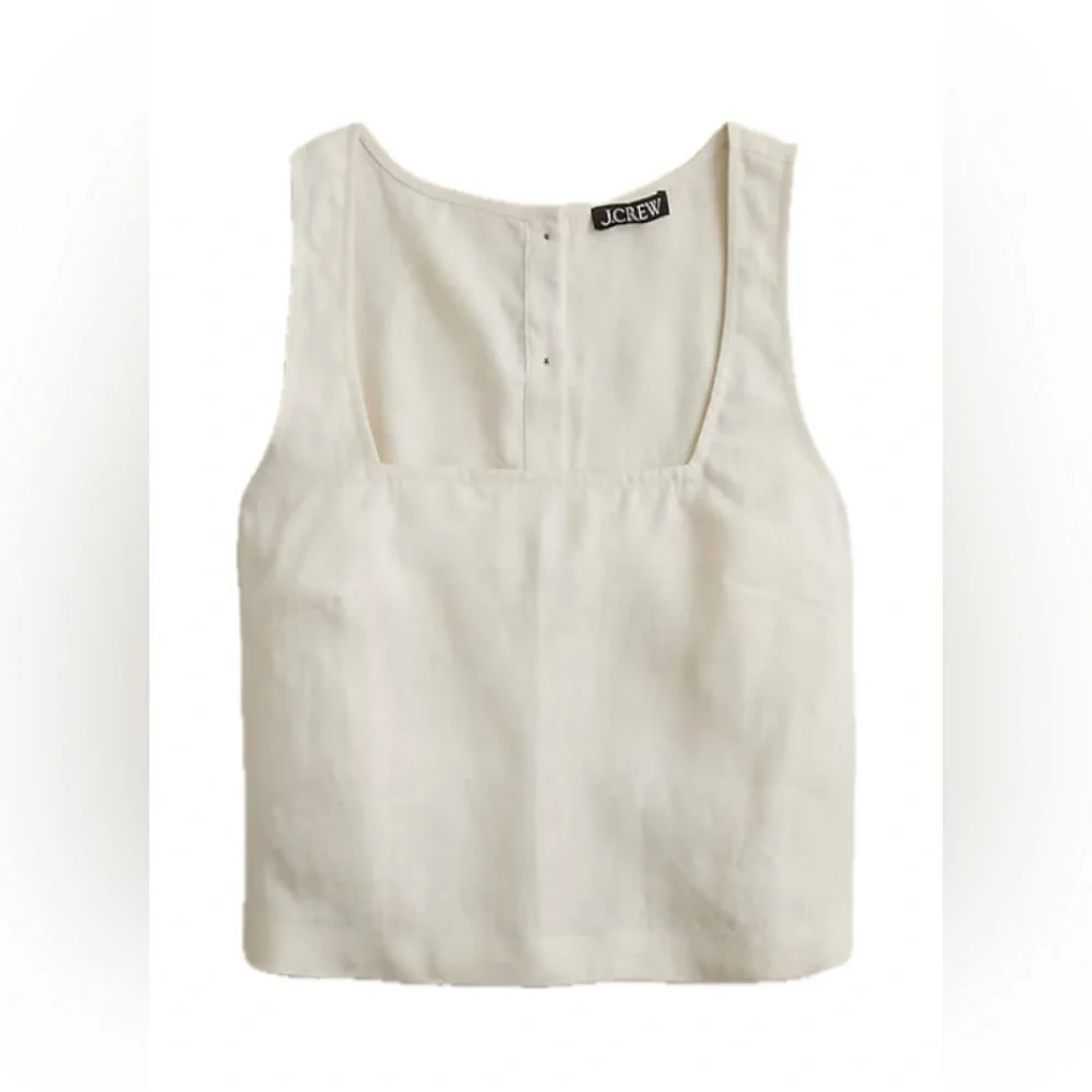 NWT Jcrew square neck button bank tank small - Picture 1 of 9